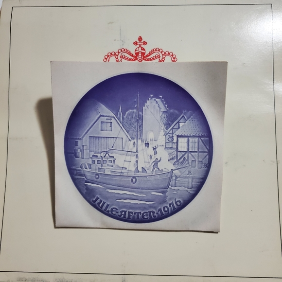 B&G Copenhagen Limited Edition 1976 Christmas Welcome plate. Vintage - Picture 3 of 4
